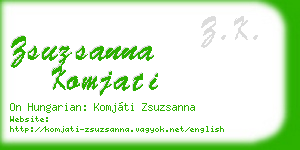 zsuzsanna komjati business card